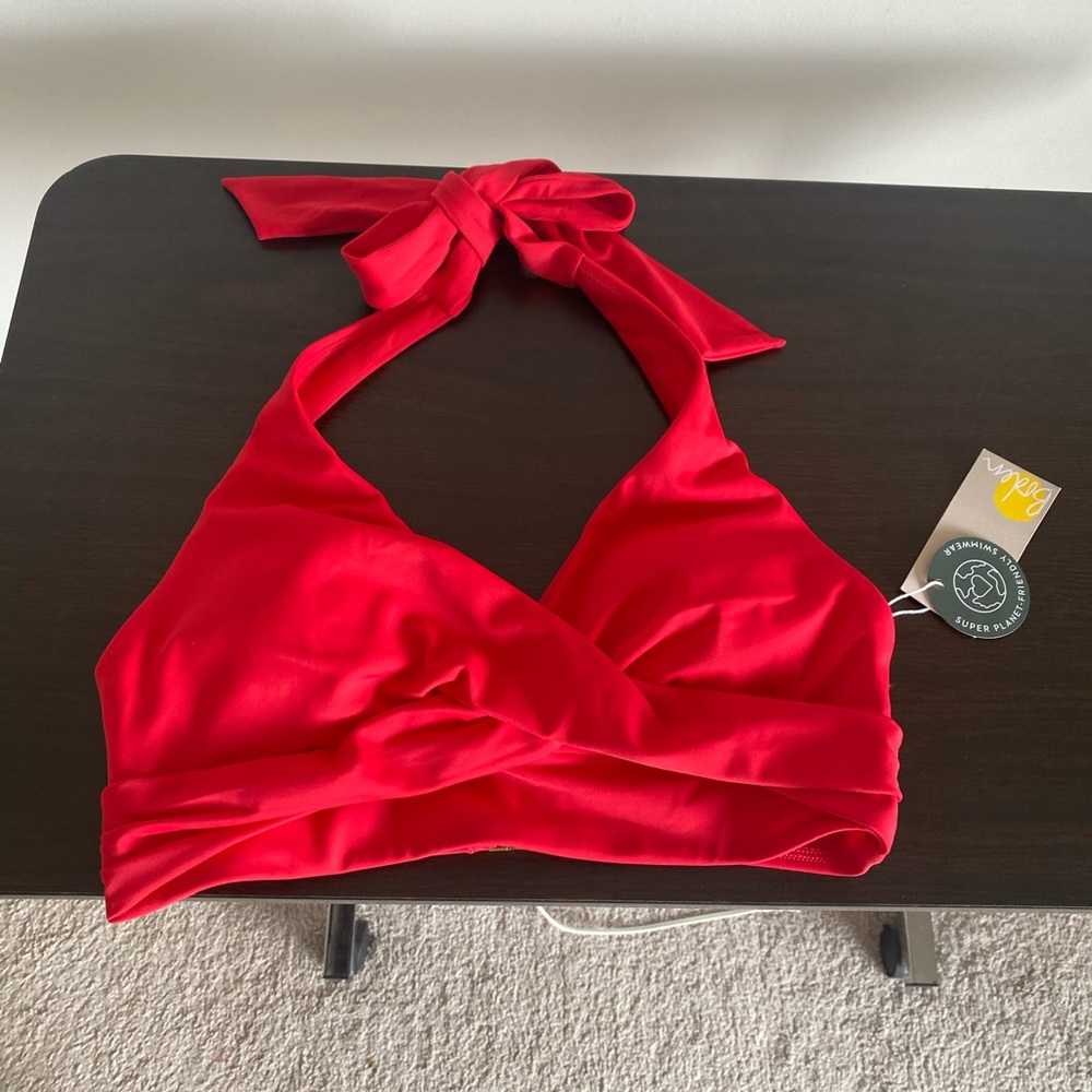NWT Boden Red Bikini Top